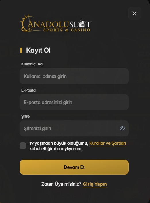 Anadoluslot vip üyelik